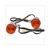 FLASHER CHINA GR.RETRO CHROME ORANGE L/R FRONT SET