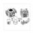 CILINDERKIT AIRSAL SACHS 504-505 43.5mm 
