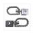 FOOT REST SET DERBI SENDA-R ALUMINIUM GREY