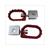 FOOT REST SET DERBI SENDA-R ALUMINIUM RED