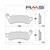 PLAQ. DE FREIN RMS (SH 125cc) ARRIERE 
