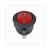 SWITCH UNI ON/OFF ROUND 20mm RED ELEC