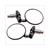 MIRROR HANDLEBAR-END UNI ROUND ALU BLACK SET FIXED