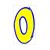 AUTOC.NUMERO-0-JAUNE-BLEU    9cm