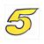 AUTOC.NUMERO-5-JAUNE-BLEU    9cm