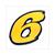 AUTOC.NUMERO-6-JAUNE-BLEU  5.5cm