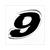 AUTOC.NUMERO-9-NOIR-BLANC  5.5cm
