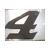 AUTOC.NUMERO-4-NOIR-BLANC   13cm
