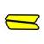 PLAQUE CYCLOM.JAUNE G/D TRANGLE